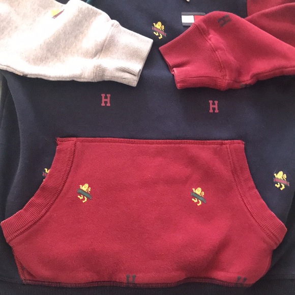 Rare Tommy Hilfiger All-Over Lion Crest Print Hoodie, Size XS - Picture 7 of 15